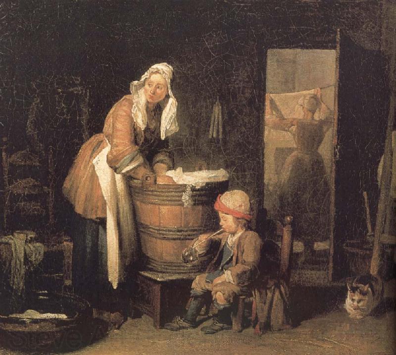 Jean Baptiste Simeon Chardin Women washing clothes France oil painting art